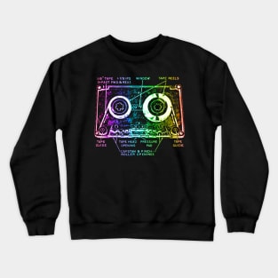 Rainbow Cassette Tape Diagram Crewneck Sweatshirt